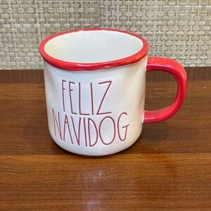 🎄🌟HP🌟Rae Dunn Artisan Collection Feliz Navidog Red Camp Style Ceramic Mug